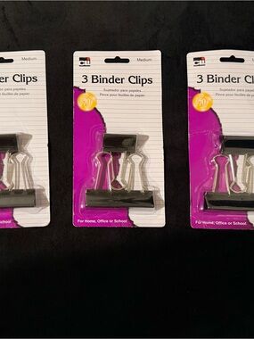 Charles Leonard CLI Medium Binder Clips Black/Silver